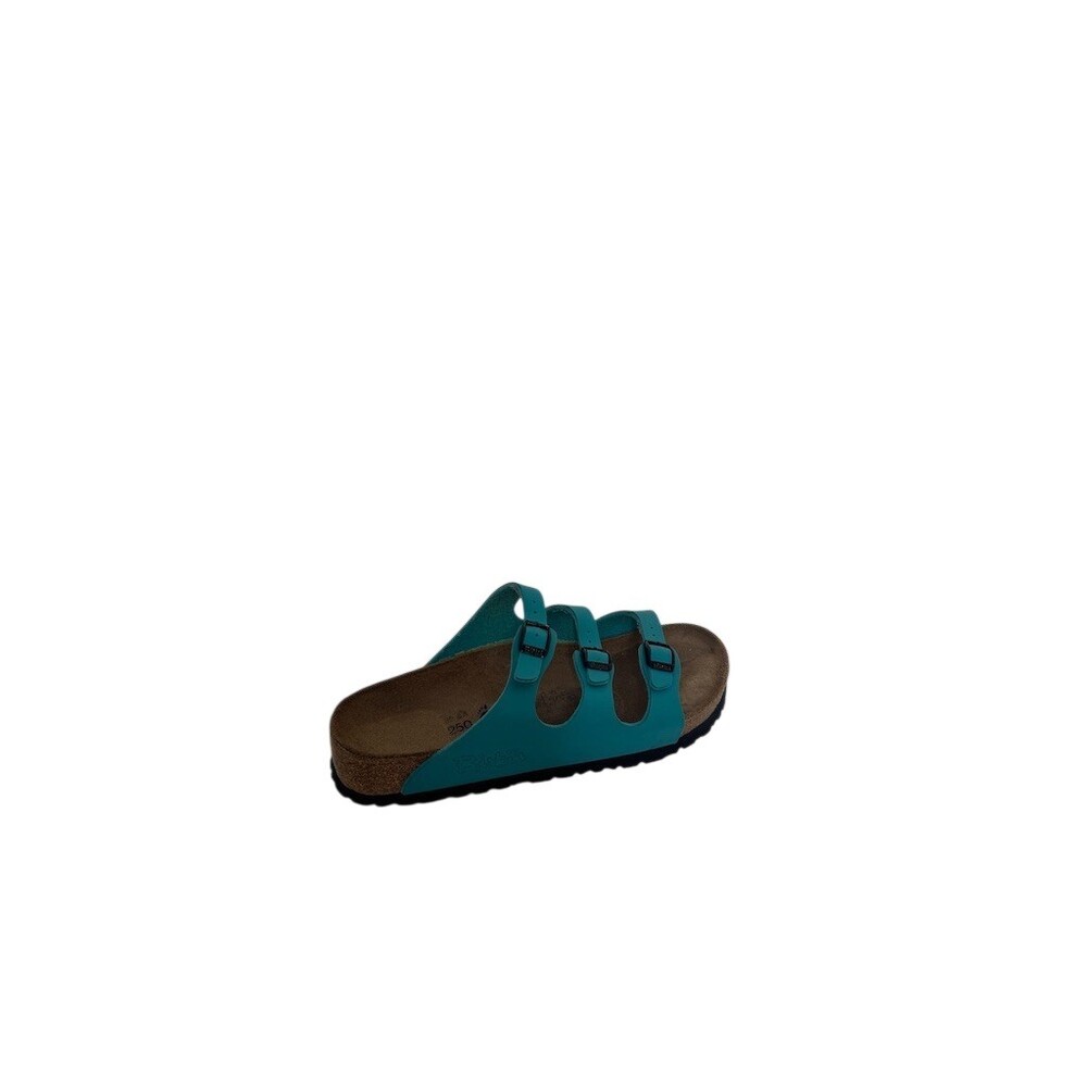 Birki’s by Birkenstock Florida Womens Slide Sandals Blue 3 Strap Buckle Sz 39 - Picture 6 of 14